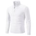Loom Foreign Trade Half Turtleneck Sweater For Men, Autumn And Winter Solid Color Thick Stand Collar Slim Fit Zipper Knitted_viptrois.com