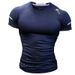 Men's Clothing New Men's Fitness Clothes Short Sleeve Tight High Elastic Compression Clothes Quick Dry Elastic Running Sports Tops Bottoming Shirt_viptrois.com