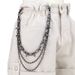 Hip-hop Punk Metal Rivets Stage Performance, Multi-layer Waist Chain Outfit, Jeans Accessories_viptrois.com