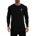 Spring And Autumn New Pullover Sports Long Sleeve T-Shirt Men's Elastic Fitness Outdoor Top Running Sweat-absorbing Breathable Cross-border_viptrois.com