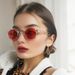 Classic Metal Retro Style Round Frame Sunglasses Show Your Face Small Party Daily Travel Vacation Photo Treasure Single Product_viptrois.com