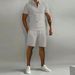 Men's Clothing Suit Summer New Men's Polo Casual Loose Short Sleeved Shorts Sports Suit_viptrois.com