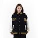 National Trend Ethnic Style Woven Design Sense Letter Embroidery Trendy Brand PU Leather Sleeve Patchwork Color Block_viptrois.com
