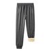 Men's Clothing Men's Fleece-Lined Winter Pants - Cozy & Warm Casual Trousers With Soft Inner Flannel (Available In Black, Navy, Gray, Army Green)_viptrois.com