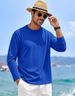 Cross-Border Exclusive Basic Long Sleeve T-Shirt Men, Pure Cotton, Drop Shoulder, Crew Neck, Pullover, Inner Layer, Base_viptrois.com