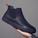 European Warm Series 2025 New Men's Short Genuine Leather Martin With Fleece Lining Warm Slip-On Fashion Boots For Autumn And Winter_viptrois.com