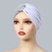 New Base Headscarf Multi-color Muslim Pullover Hat, Slide Silk Twist Headband Hat_viptrois.com