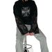 American Retro Leopard Print Long Sleeve T-Shirt for Men Loose Fit Trendy Versatile round Neck Pullover Casual Top_viptrois.com