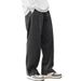 Men's Relaxed Fit Wide-Leg Trousers - Japanese Minimalist Workwear Pants With Utility Pockets_viptrois.com