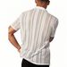 Men's Clothing Street Casual Button Knitted Short Sleeved Shirt Tops Hollow Shirts_viptrois.com