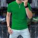 One Piece From The Source Factory, European Spot Trendy Version Mercerized Cotton Summer Wear Men's Short-sleeved T-shirt Slim Solid Color Men's_viptrois.com