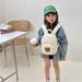 Kids Backpack - Cute Cartoon Bunny Design & Color Block School Bag For Girls & Boys, Kindergarten Backpack (Back To School Season)_viptrois.com