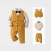 Christmas children's suit Baby Christmas Eve dress snowflake velvet vest long sleeve boy suit three-piece set_viptrois.com