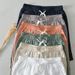 Men's Clothing Solid Color Casual Pure Linen Loose Straight Drawstring Shorts Beach Pants_viptrois.com