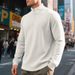 Cross-Border Independent Station Autumn Winter American Style Simple Casual Men's Loose Jacquard Stand Collar Half-Zip_viptrois.com