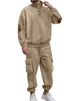 Men's Clothing Casual Knitted Small Plaid Trousers Sweatshirt Suit European And American Foreign Trade Sportswear Two Piece Suit_viptrois.com