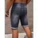 Men's Stretch Denim Shorts 5-Inch Inseam Slim Fit Vintage Washed Casual Streetwear Short Pants For Teen Boys_viptrois.com