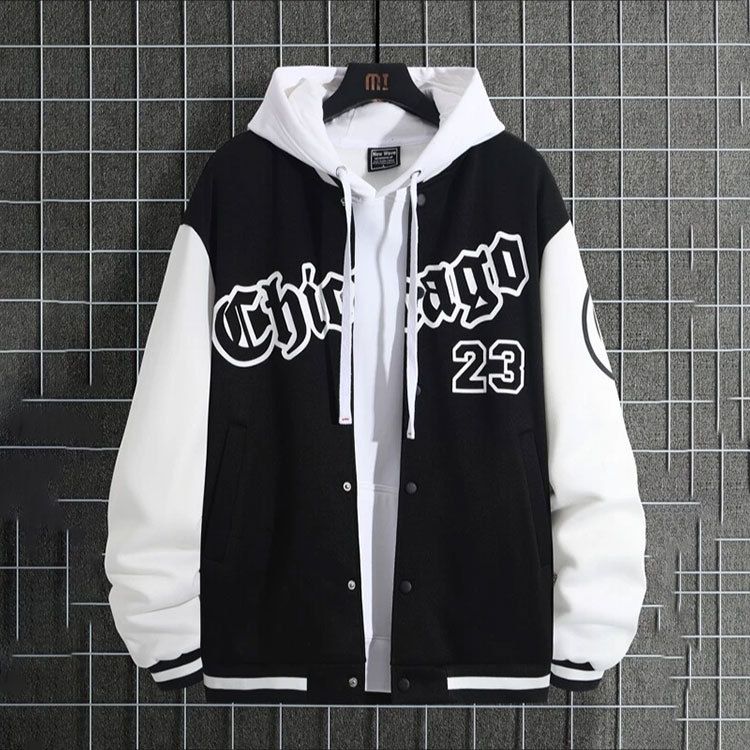 Men's Clothing Spring and Autumn fashion brand American high street Pu Shuai Youth Men's Baseball jacket men's loose casual jacket men_viptrois.com