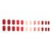 Solid Color Bright Red Full Armor Christmas Stripe Nail Art Fashion European Square Nail Wearable Nail Nails_viptrois.com