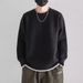 Pure Lazy Heavyweight Sweater For Men, Round Neck Loose Top, Autumn And Winter 2025 New Style Jacket, Two-Piece Knitted_viptrois.com