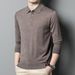 Pure Fine Pure Long Sleeve 2024 Autumn Winter New Wool Sweater Turn-down Collar Thickened Warm Base Shirt Men_viptrois.com