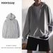 Pure Cardigan Hoodie Solid Color Clothing Fleece Lined Zipper Loose Jacket Men's Autumn Winter Sweatshirt_viptrois.com