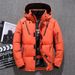 Men’s Winter Down Jacket – Short Puffer Coat With Detachable Hood For Outdoor & Urban Wear_viptrois.com