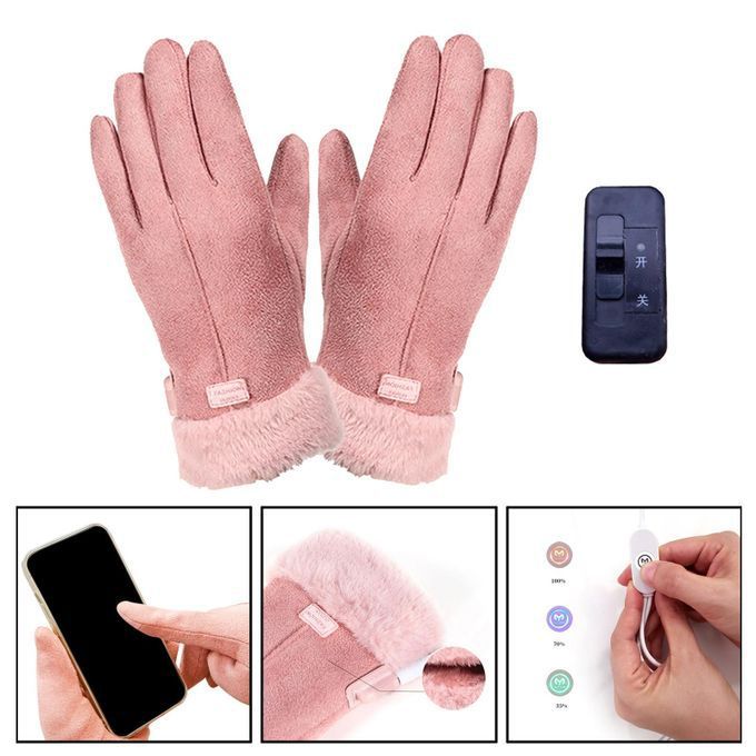 Spot outdoor skiing cold-proof USB electric heating gloves motorcycle riding warm charging treasure electric heating gloves women_viptrois.com