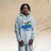 American High Street Style Floral Gray Letter Print Fleece-lined Autumn And Winter Hooded Sweatshirt, Trendy_viptrois.com