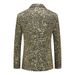 Men's Clothing Men's Business Casual One Piece Small Suit Gold Suit_viptrois.com