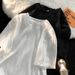 Men's Clothing Short Sleeved T Shirt Ins Loose Simple Casual Top Version Of The Trendy Split Short Sleeved T Shirt_viptrois.com