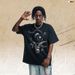 Loose Wide-fit Large Print Short-sleeve Men's T-shirt, Trendy Brand High-quality Half-sleeve T-shirt_viptrois.com