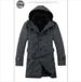Loom Loom Autumn Winter New European American Fashion Clothing Fleece-Lined Thickened Hooded Trench Trendy Men's Single-Breasted_viptrois.com