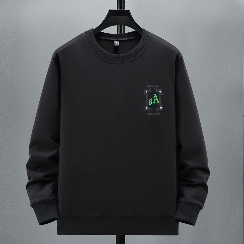 Men's Clothing Sweatshirt Spring And Autumn New Round Neck Enlarged Plus Fat Loose Large Size Casual Pants Sports Suit Trend_viptrois.com
