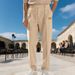 Men's All-Season Slim-Fit Chino Pants – Lightweight Polyester With Adjustable Drawstring (S-3XL, 6 Office-to-Weekend Colors)_viptrois.com