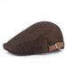 Summer Hollow Mesh Duckbill Cap Breathable Beret Women Korean Style Trendy Sun For Men Solid Color Forward Hat_viptrois.com