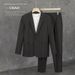 Spring Autumn Trendy Business Men's Suit Sets High End Fashionable Men's Suit Jacket with Straight Leg And Flowing Pants_viptrois.com