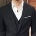 Men's Clothing Professional Large Size Suits For Men Three Piece Suits Formal Men Solid Color Groom Best Man Wedding Dress_viptrois.com