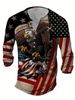 Unbeatable Quality Summer Digital Printed Youth Henley Shirt 7-Button Men's Casual Long Sleeve_viptrois.com