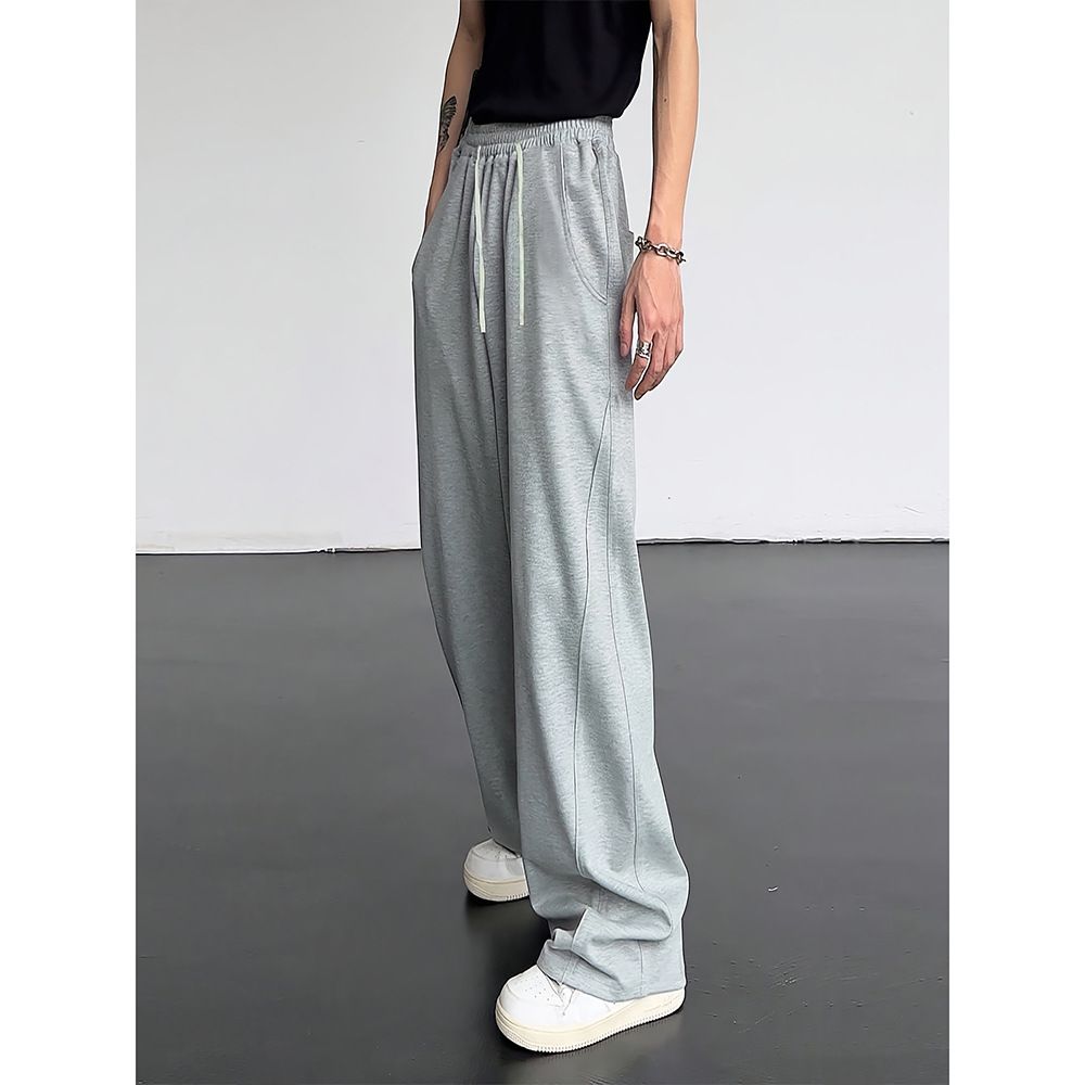 Men's Clothing Foreign Trade American Retro Casual Men's Loose High Street Design Straight Leg Trousers_viptrois.com