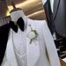 Men's Clothing Man Suit Jacquard Men's Wedding Casual Host Suit 3 Piece Suit_viptrois.com