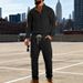 Men's Corduroy Sweatshirt Set Henry Button Loose Workwear Outdoor Commuter Autumn Winter New Arrival_viptrois.com