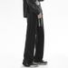 Men's Flared Fleece-Lined Sweatpants With Zip Details High Street Wide-Leg Joggers For Trendy Winter Casual Wear_viptrois.com