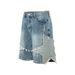 Men's Clothing Five Pointed Star Splicing Denim Shorts American High Street Loose Straight Men's And Women's Shorts Trend_viptrois.com