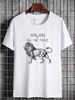 Aslan Is On The Move The Chronicles Lion Caspian Susan Peter Of Narnia T-Shirt Graphic Summer Comfortable Top For Everyday Wear Versatile_viptrois.com