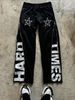 Men's Clothing Print Pattern Multi Zipper Slit Double Layer Casual Trousers_viptrois.com