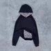 Men's Oversized Plaid Hoodie – Streetwear Pullover With Checkered Print, Hip-Hop Inspired Heavyweight Sweatshirt (Light Grey/Black/Navy Blue)_viptrois.com