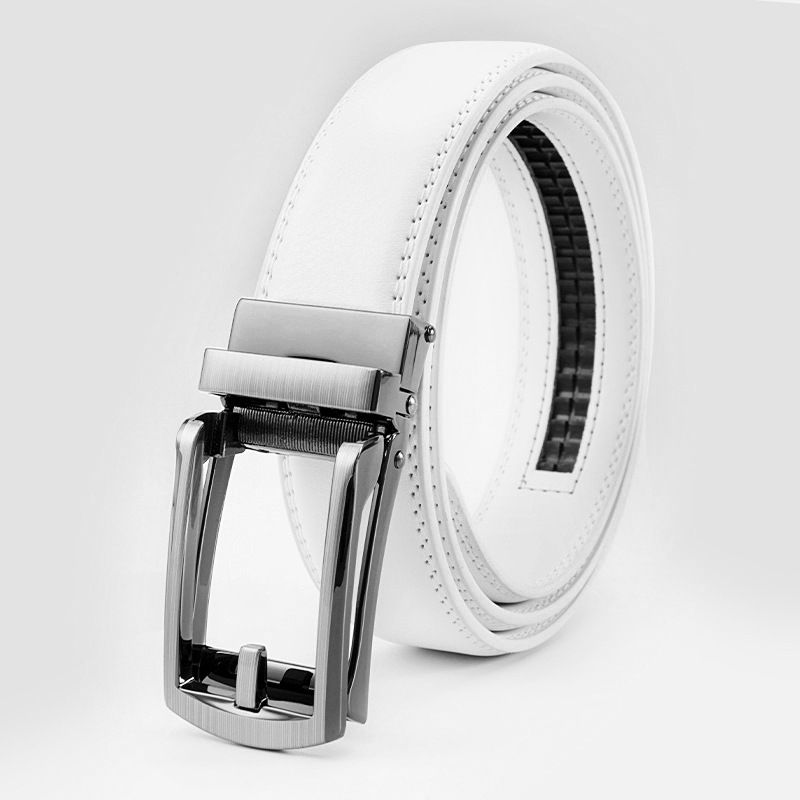 Belt Men's Click Belt Needle Belt Automatic Buckle Two-layer Cowhide Leather Belt_viptrois.com