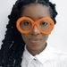 Women's Eyeglasses Ins Modern Rice Nail Round Large Frame Flat Glasses Can Be Matched With Myopia Trend Personality Glasses Frame Anti Blue Light_viptrois.com