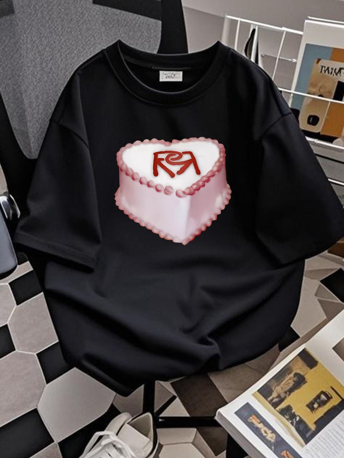 RR CAKE TEE Rosalia T Shirt Fashion Designer Clothes Top For Everyday Wear Stretched Comfortable Breathable Homme Graphic Unisex Casual Summer_viptrois.com